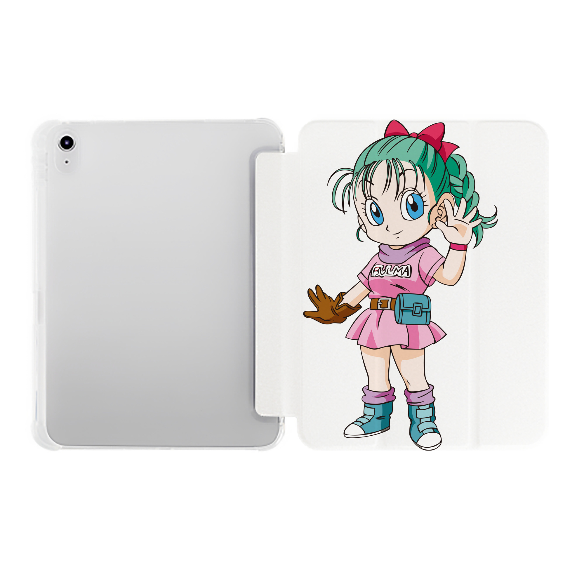 （画像用） ドラゴンボール ブルマ DRAGON BALL Bulma IPad ケース ペン収納付き 三つ折りスタンド PUレザー×シリコン 対応機種9.5/10.5/10.9インチ